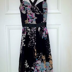 Floral Black dress